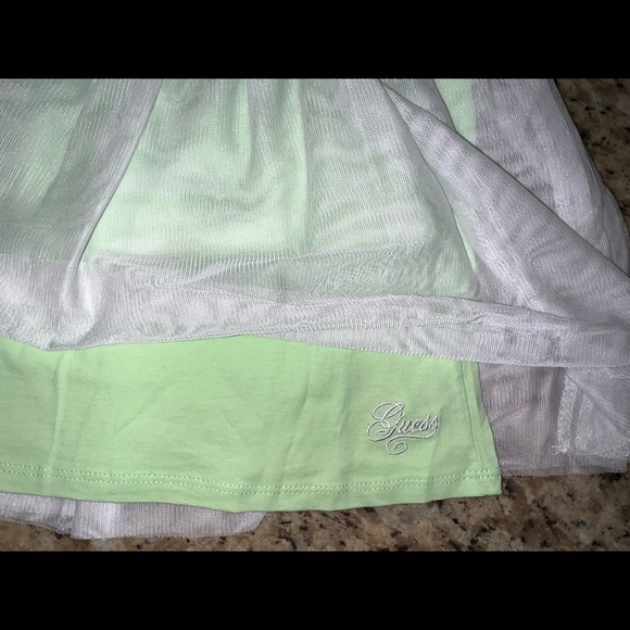 Guess Los Angeles Kids Light Green Spring Easter Dress Size M 5-6. - Picture 7 of 8